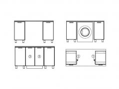 Модуль для установки стиральной машины под общую столешницу МС700 700х716х116 Прованс