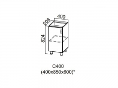 Стол-рабочий 400 С400 824х400х506-600мм Прованс